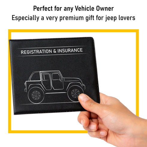 CANOPUS Car Registration and Insurance Holder, Car Document Holder, Vehicle Registration and Insurance Card Holder, Wallet for Auto, Trailer, Motorcycle, Truck, Vehicle Paperwork Organizer (2 Pack)